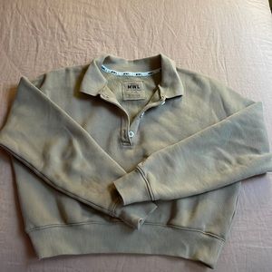 xs madewell cropped collar sweatshirt